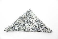 Delightful Cream and Navy Wool Pocket Square by Put This On