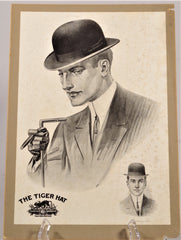 Turn of the Century Tiger Hat Store Display Art
