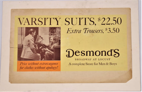 1920s Desmond's Vintage Ad Art