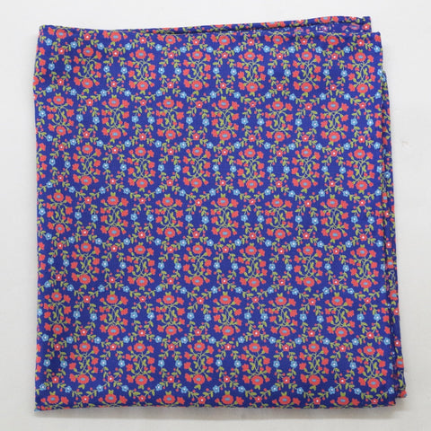 Latticed Floral Print Cotton Pocket Square by Put This On