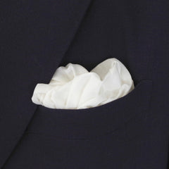Delicate White Cotton Pocket Square by Put This On